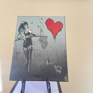 Pop Art Canvas – “I Never Really Was the Girl Next Door” – Betty Page